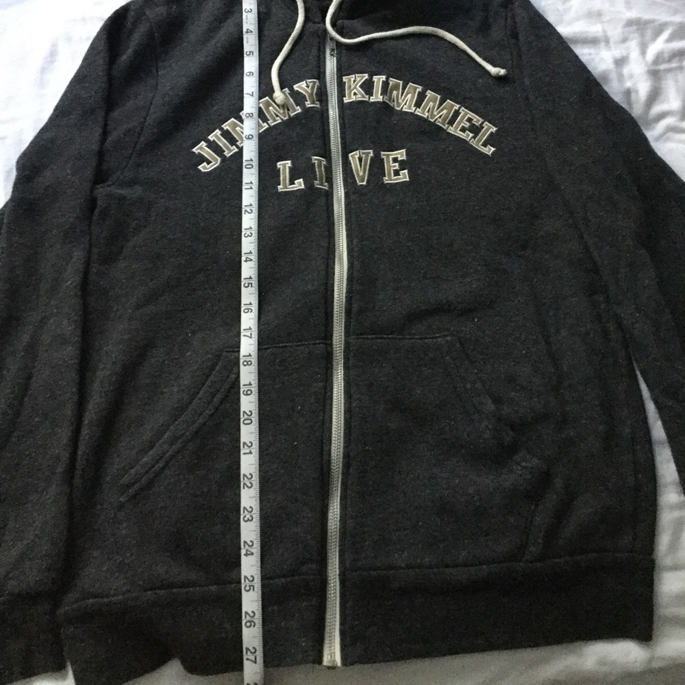 Jimmy Kimmel live hoodie. Gray, soft, warm. Large.